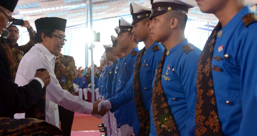 Wabup Jember, Lantik Taruna XIX di SMK Perikanan dan Kelautan Puger