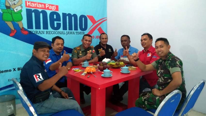 Jalin Silaturahmi dan Sinergitas, Dandim 0824 Kunjungi Kantor Memo X Grup Biro Jember