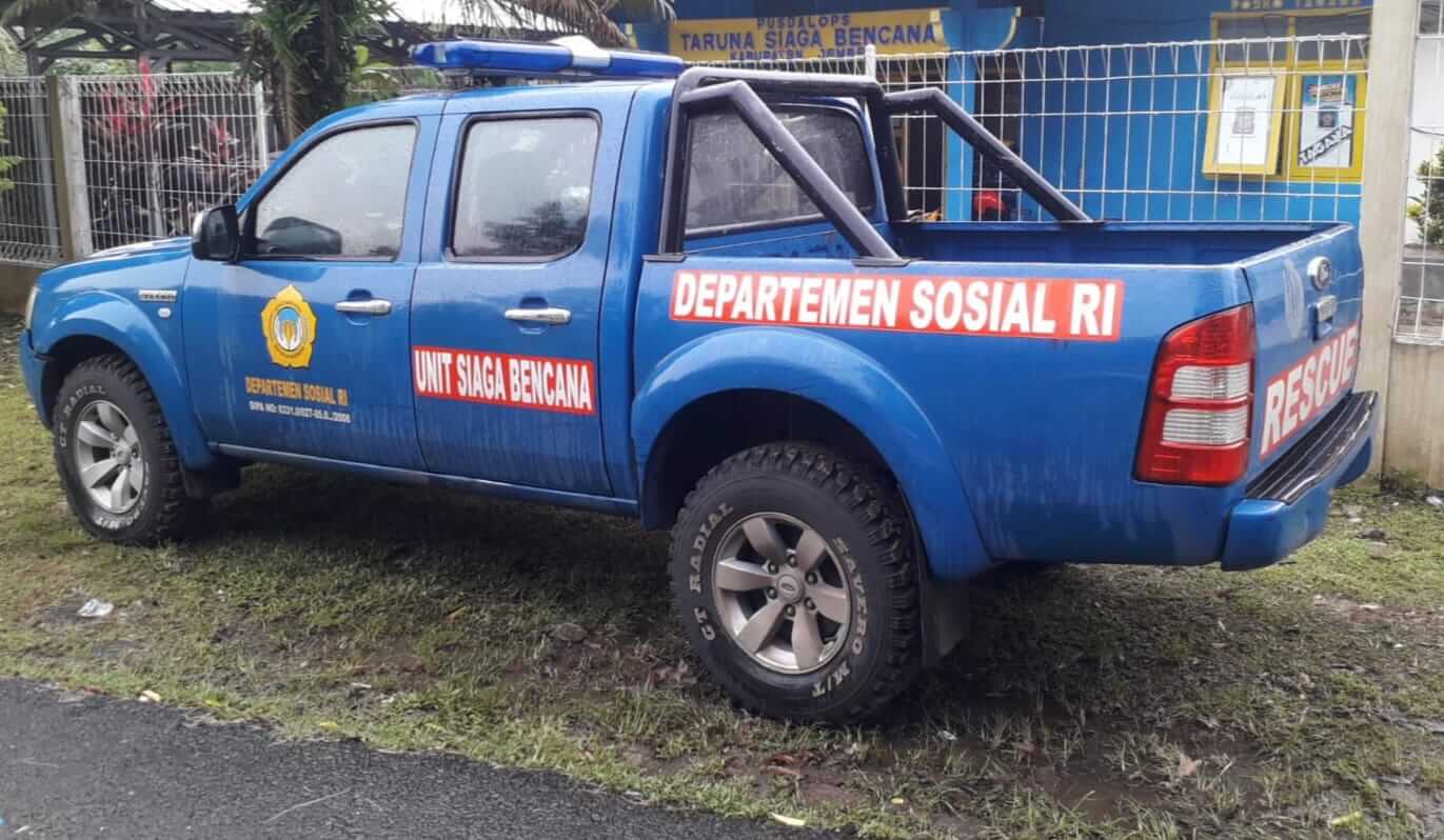 Viral. Mobil Rescue Bantuan Kementerian Sosial milik Tagana Jember Rusak dan Terlantar