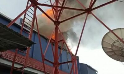 Kantor RRI Jember Terbakar